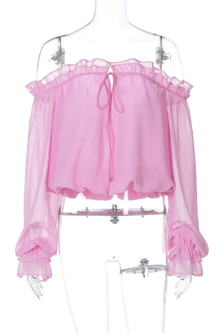 Off-the-Shoulder Ruffle Blouse