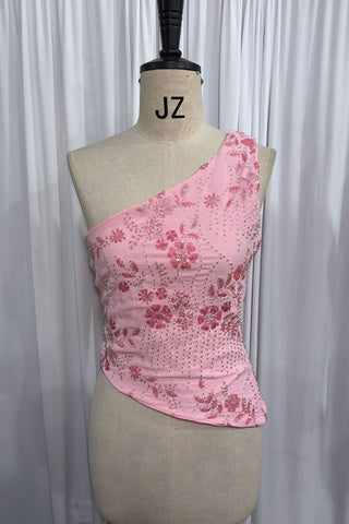 Asymmetric Sequin Tank Top