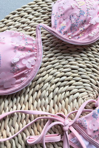 V-Wire Embellished Bikini Set