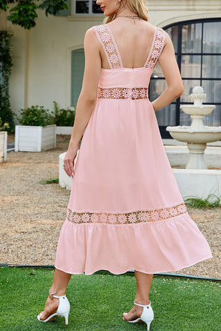 Lace Tiered Midi Sundress