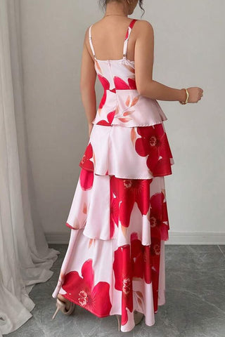 Tiered Maxi Dress with Ruffle Detail