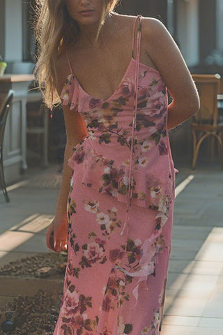 Floral Asymmetrical Skirt Set