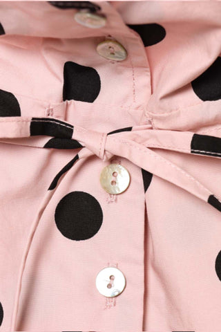 Polka Dot Button-Front Jacket