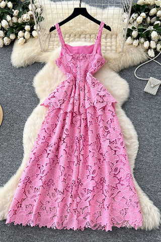 Lace Sundress with Ruffle Bodice
