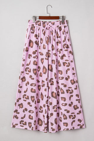 Wide-Leg Printed Casual Pants
