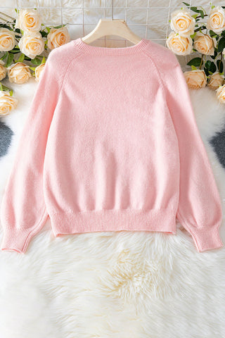 Embellished Button Sweater