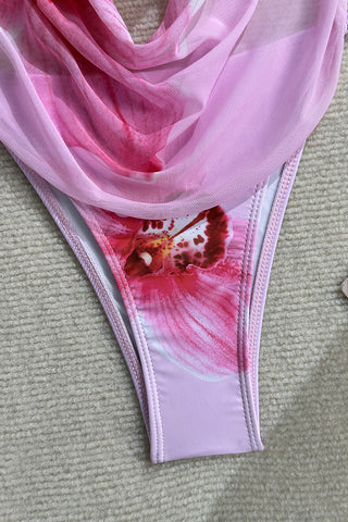 Floral Print Bikini Set with Cover-Up