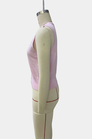 Button-Front Knit Vest