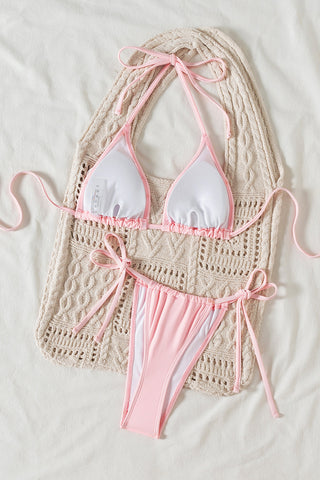 Floral Appliqué Bikini Set