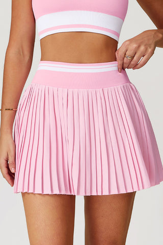 Sporty Pleated Mini Skirt