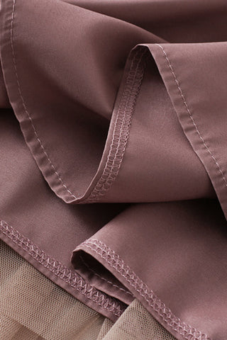 Layered Pleated Midi Skirt