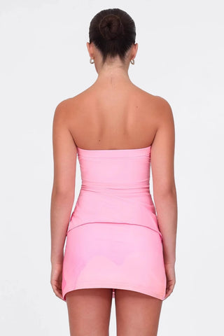 Strapless Ruched Skirt Set