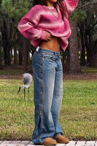 Cozy Oversized Gradient Sweater
