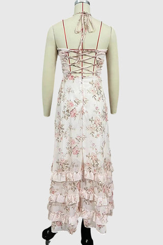 Floral Maxi Dress with Ruffle Details