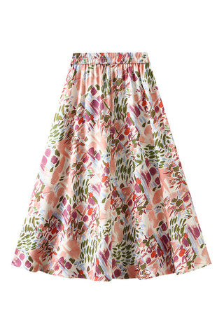 Floral A-Line Casual Skirt