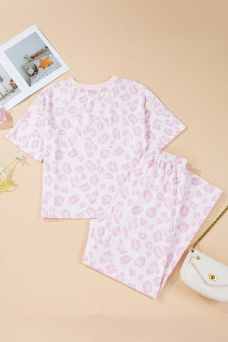 Relaxed Leopard Print Pants Set