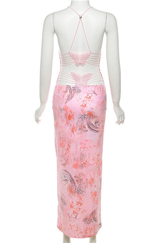 Strappy Floral Maxi Slip Dress