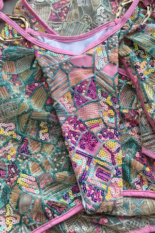 Boho Chic Bikini Set with Elegant Rings