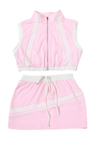 Sporty Zip-Up Two-Piece Set