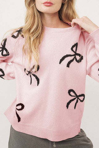 Bow-Decorated Sweater