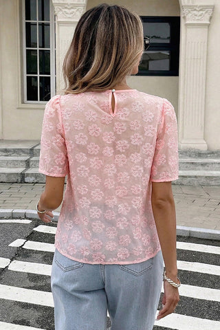 Floral Lace Short Sleeve Top