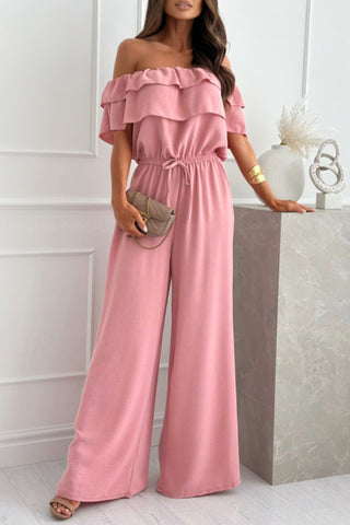 Off-Shoulder Wide-Leg Jumpsuit