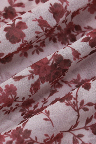 Lace-Up Floral Casual Dress