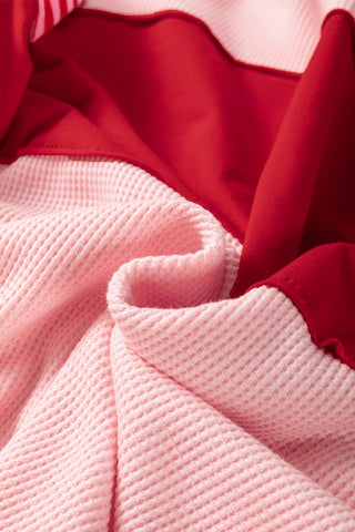 Floral Patch Striped Sleeve Top