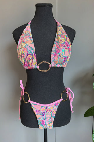 Boho Chic Bikini Set with Elegant Rings