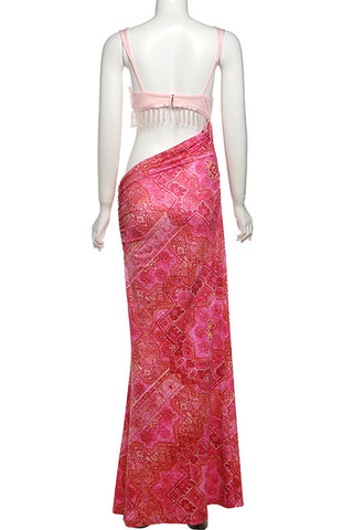 Elegant Maxi Dress with Side Cutout