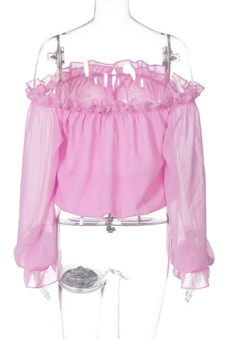 Off-the-Shoulder Ruffle Blouse