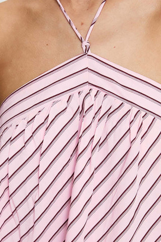 Halter Striped Casual Dress