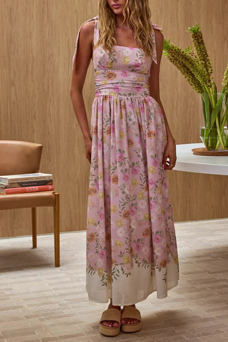 Floral Sleeveless Midi Dress