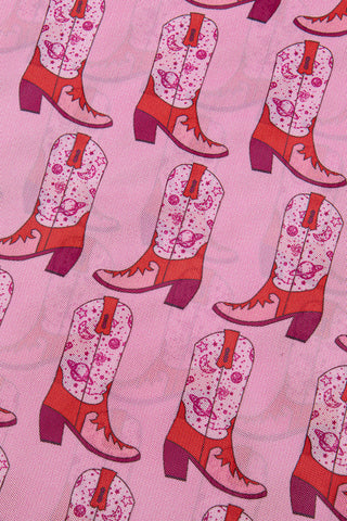 Long Sleeve Boot Print T-Shirt