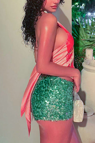 Floral Print Halter Neck Tank Top