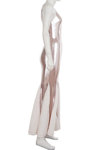Sleek Spaghetti Strap Evening Gown