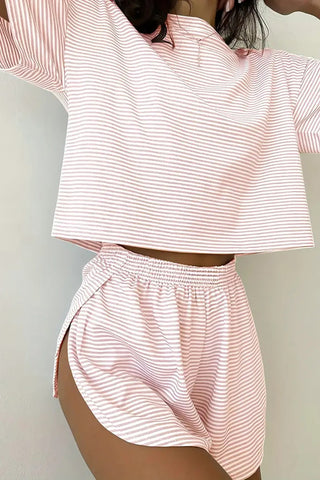 Striped Casual Two-Piece Set