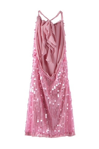 Halter Neck Sequin Bodycon Dress