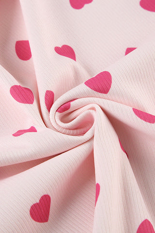 Heart Print Loungewear Set