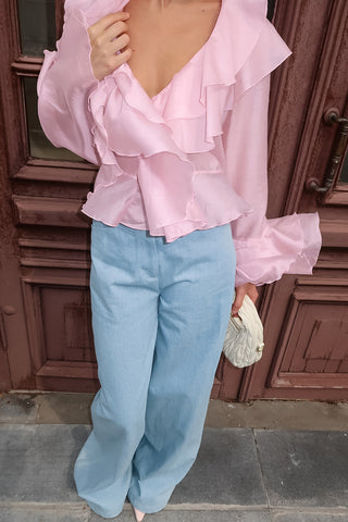 Flowy Layered Ruffle Blouse