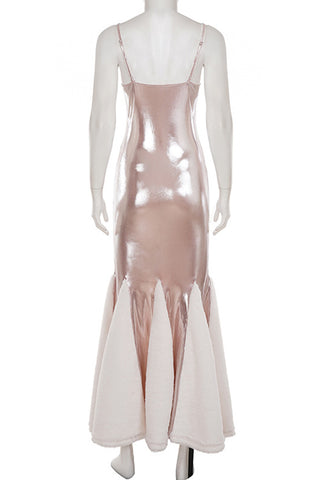 Sleek Spaghetti Strap Evening Gown