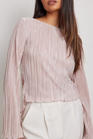 Ribbed Long Sleeve Blouse