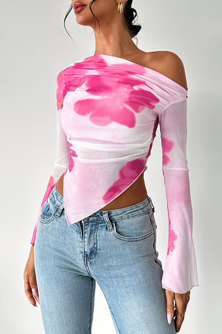 Off-Shoulder Asymmetric Blouse