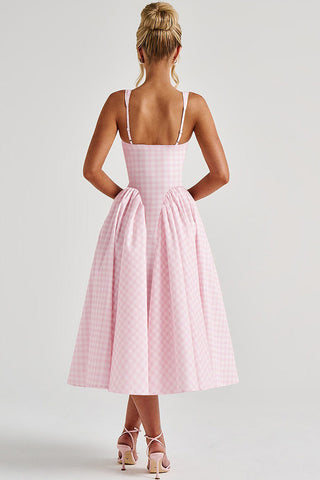 Gingham Sundress with Square Neckline