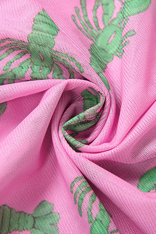 Long-Sleeve Patterned Casual Dress