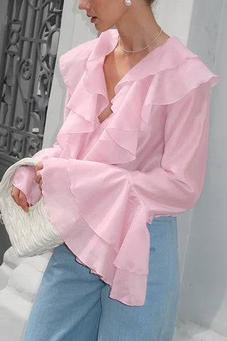 Flowy Layered Ruffle Blouse