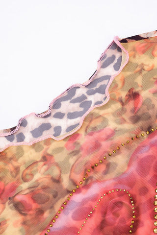 Abstract Patterned Long Sleeve Blouse