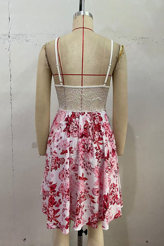 Floral Lace Cutout Dress
