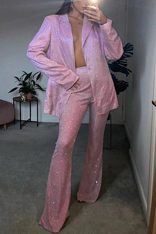 Sparkling Double-Breasted Blazer
