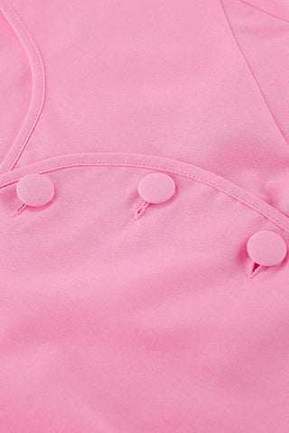 Elegant Button Detail Skirt Set